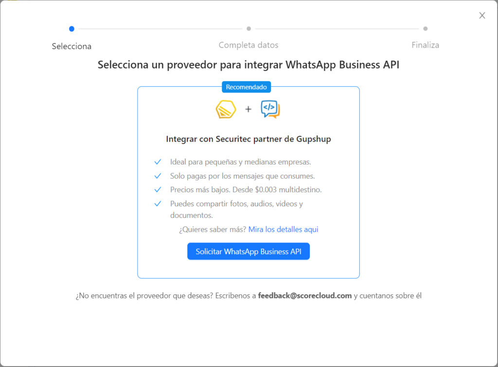 Integra la API de WhatsApp a un software omnicanal