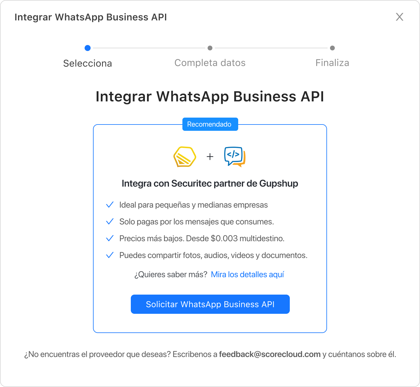 Solicitar WhatsApp Business API